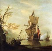 Monamy, Peter Stern view of the Royal Caroline china oil painting reproduction